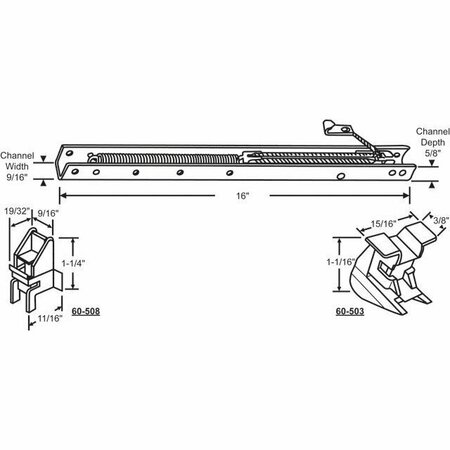 STRYBUC 16in Channel Balance With Ends 60-152-3